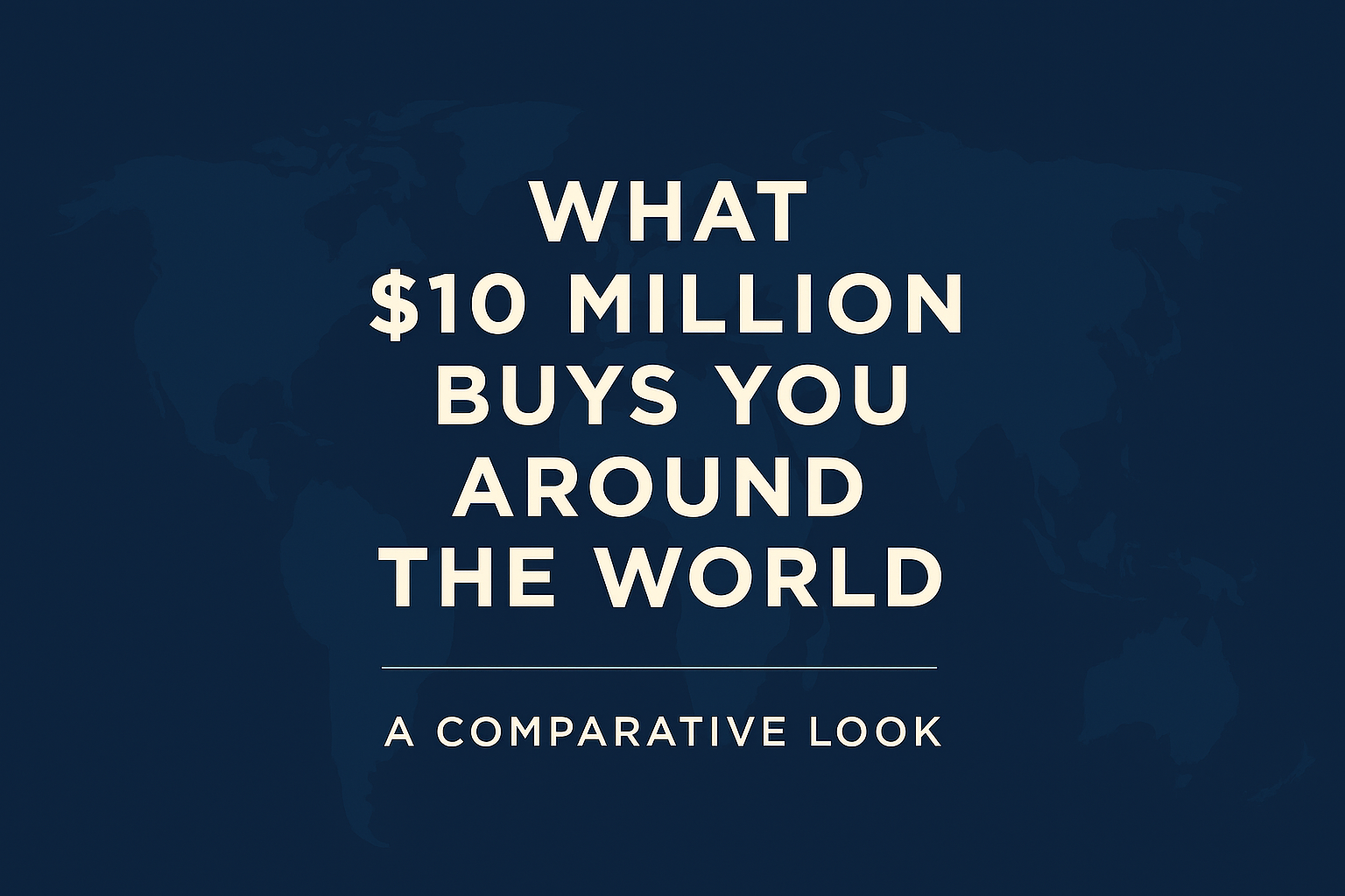 What $10 Million Buys Around the World: A Comparative Look
