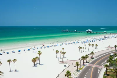 Beach scene, Clearwater, Florida.